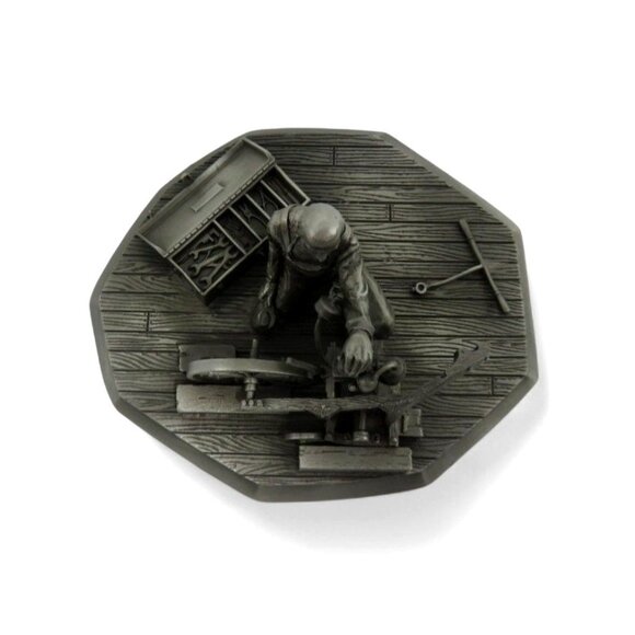 DEUTSCHES MUSEUM Gottlieb Daimler Pewter Metal Figurine Sculpture Vintage - Picture 8 of 10